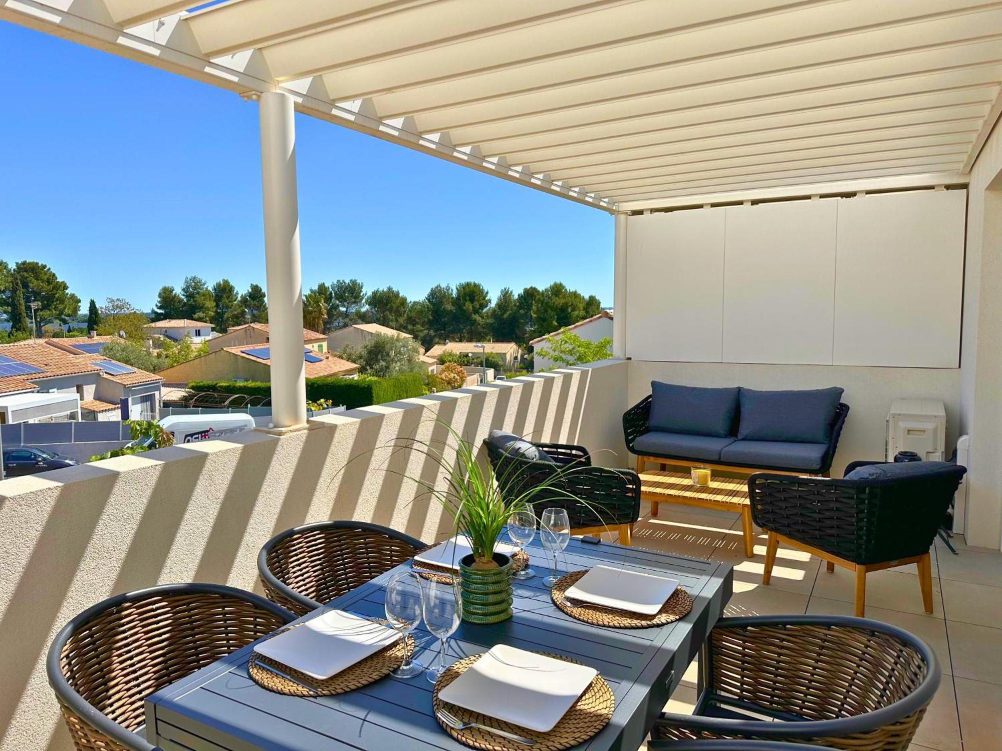 Le Square D'Evan - Appartement De Standing - Grande Terrasse Exterieure - Climatisation Saint-Aunes Exteriér fotografie